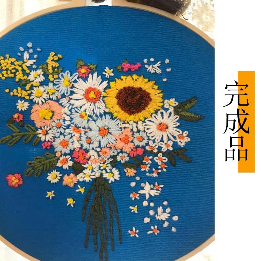 クロスステッチキット カラフルな花の フランス diy 刺繍キット クロスステッチキット カラフルな花の フランス diy 刺繍キット