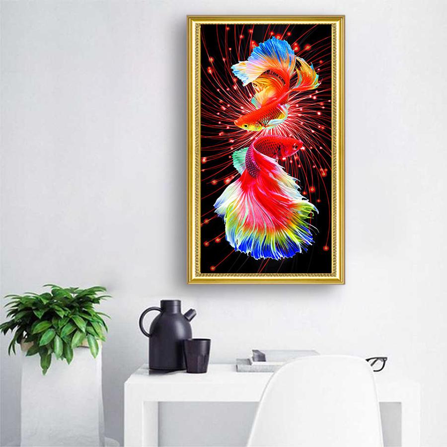 クロスステッチ キット 金魚 うお座 魚座 刺繍キット 魚 アート 初心者