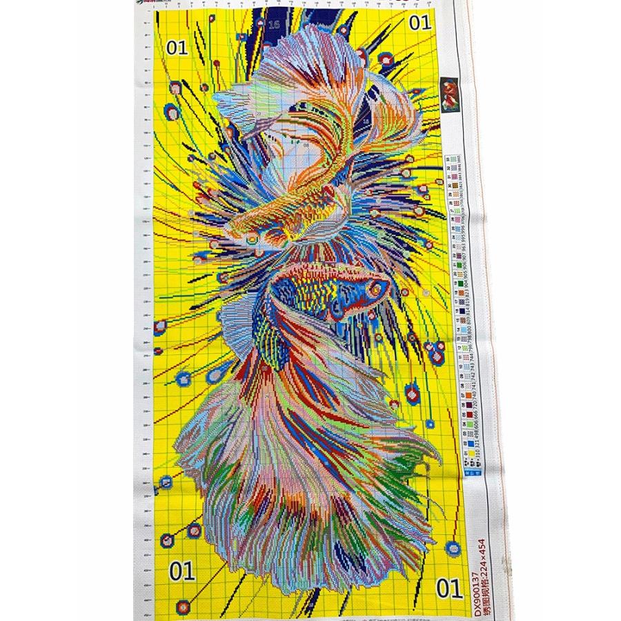 クロスステッチ キット 金魚 うお座 魚座 刺繍キット 魚 アート 初心者