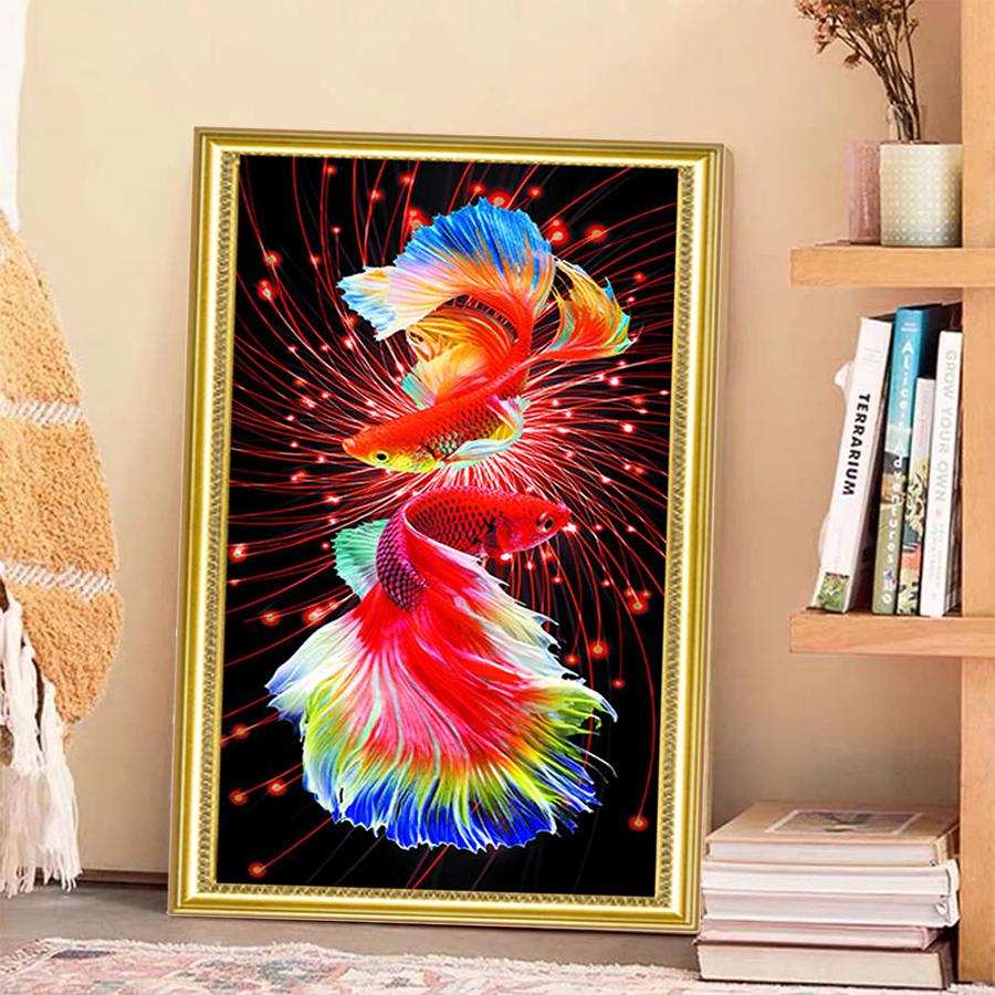 クロスステッチ キット 金魚 うお座 魚座 刺繍キット 魚 アート