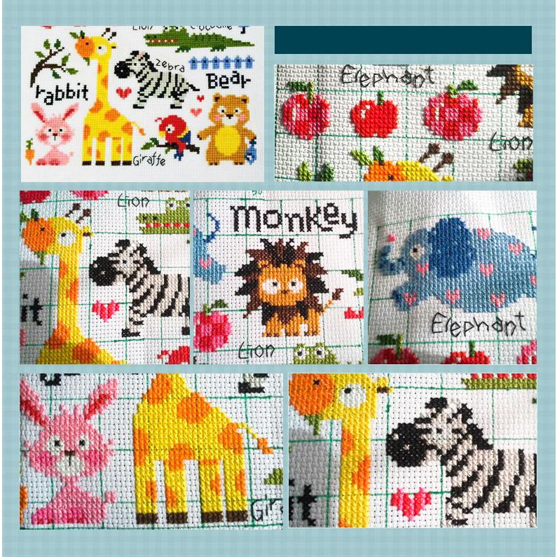 刺繍キット クロスステッチキット 動物園 アニマル 図案 図案