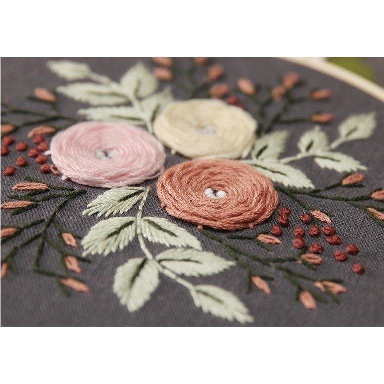 クロスステッチキット 花 サンプラー 刺繍キット 立体パンジーの