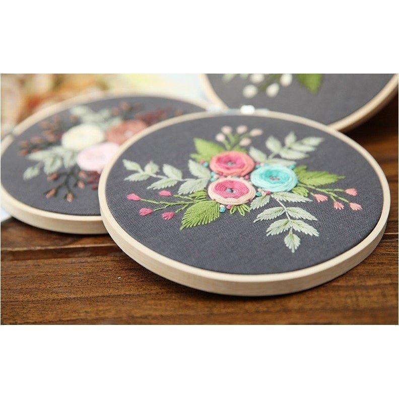 クロスステッチキット 花 サンプラー 刺繍キット 立体パンジーの花