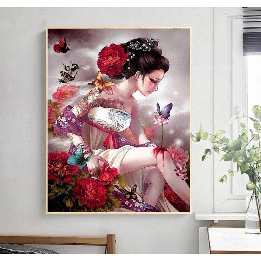 クロスステッチキット 舞妓 美人 華やか 刺繍 手芸 ハンドクラフト