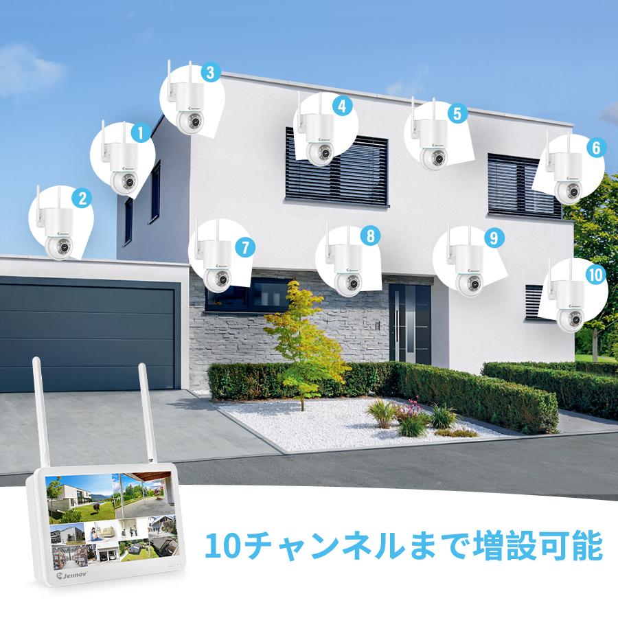 防犯カメラ ワイヤレス 屋外 家庭用 見守りカメラ 500万画素 2台セット