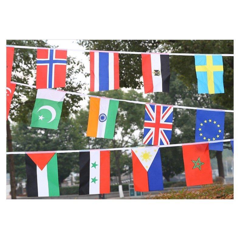 万国旗 運動会 40カ 国連続国旗 ガーランド 国際交流 連続旗 連旗ミニ
