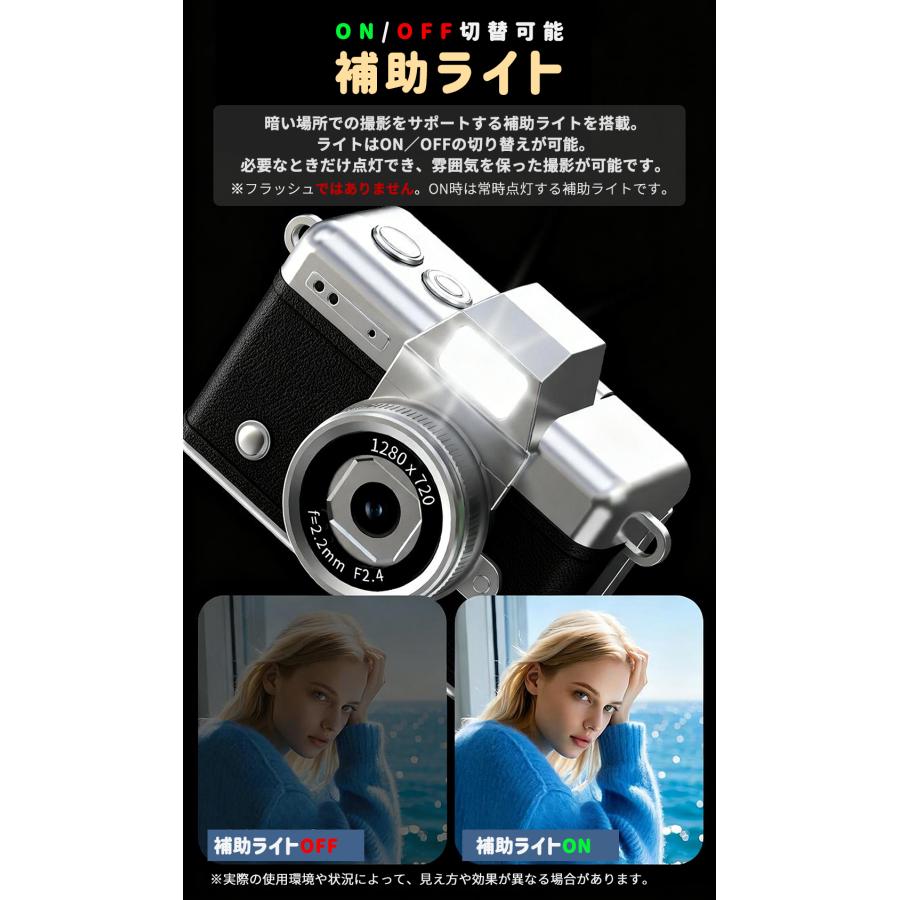 【極美品】デジタルカメラ レトロ　動画撮影　SNS　昭和感　高画質　自撮り ミニカメラ miniカメラ 写真 動画 撮れる 超小型デジカメ デジタル