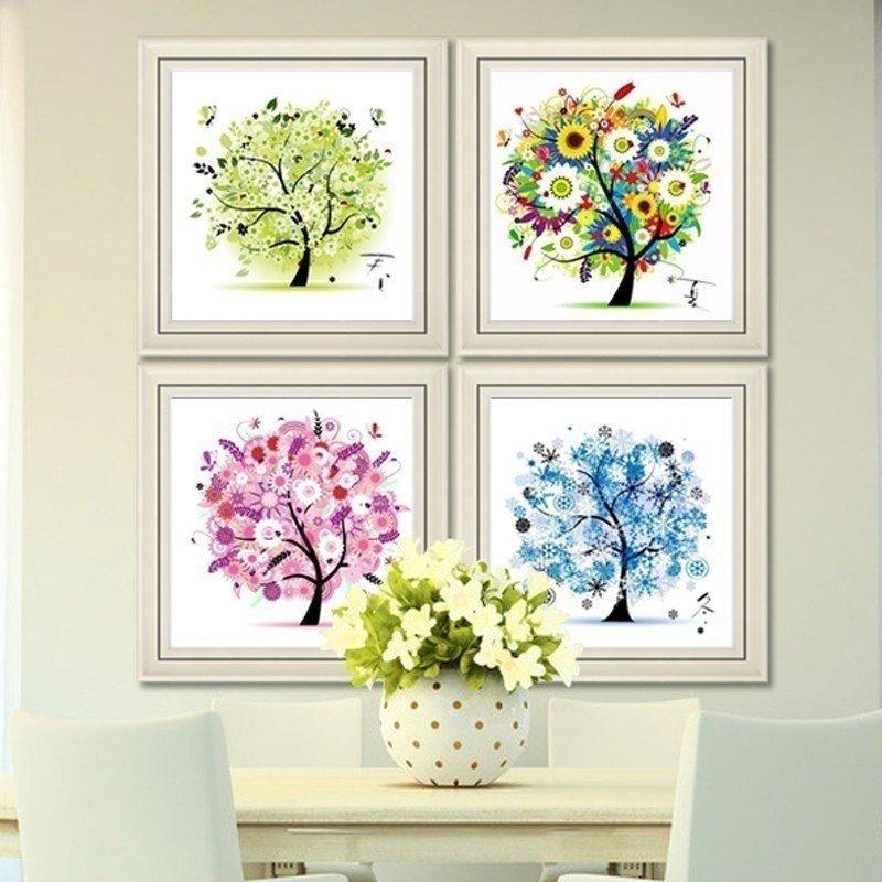 クロスステッチ キット 刺繍 春 夏 秋 冬 四季 初心者 図案 風景画