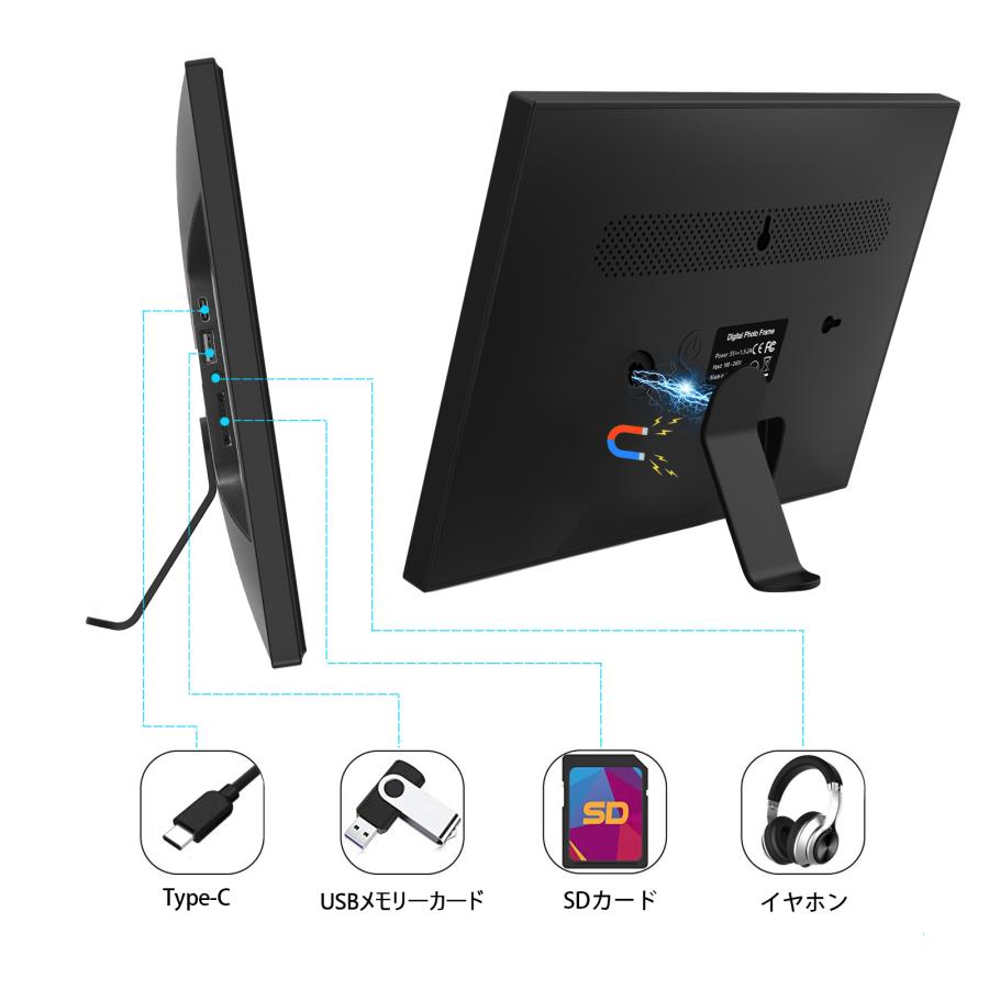 ディズニー スティッチ デジタルフォトフレーム SDカード対応 ディズニーキャラクター「スティッチ」「エイリアン」「くまの