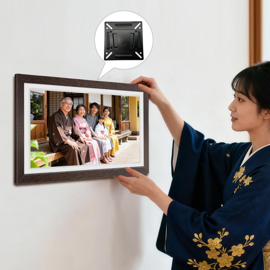 デジタルフォトフレーム　WIFI転送　16GB ブラック 大型 WiFiデジタルフォトフレーム 32GB内蔵メモリ IPS1920x1080 21.5