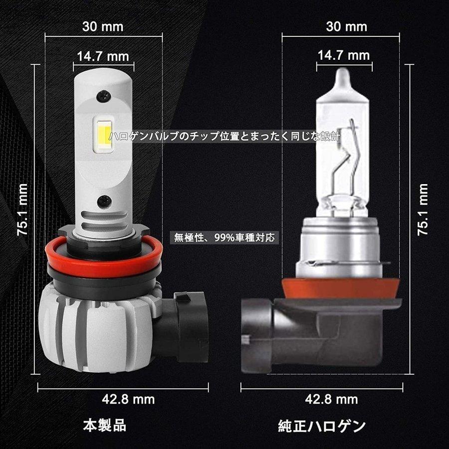 H11 H8 H16汎用 LEDフォグランプ 2色切り替え 車検対応 ホワイト6000K
