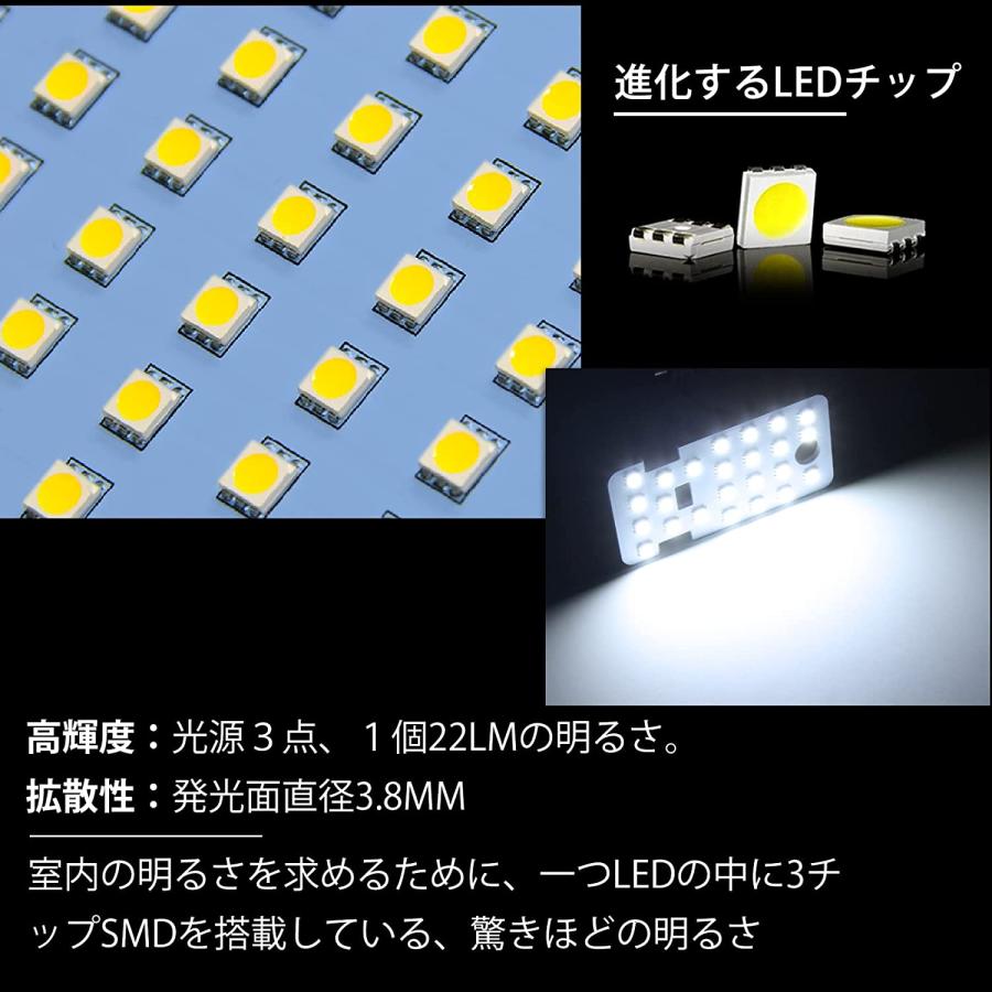 LEDルームランプ デリカd5 CV1W 後期 全グレード H31.2〜専用 アーバンギア/クリーンディーゼル 室内灯 車内灯 ホワイト 白 爆光 LEDバルブ 加工不要｜34618a｜03