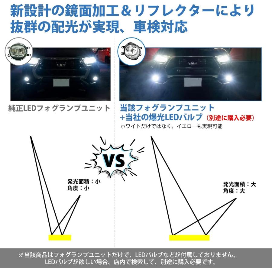トヨタ車対応 led フォグランプ ユニット 後期型 H16 H11 H9 H8 