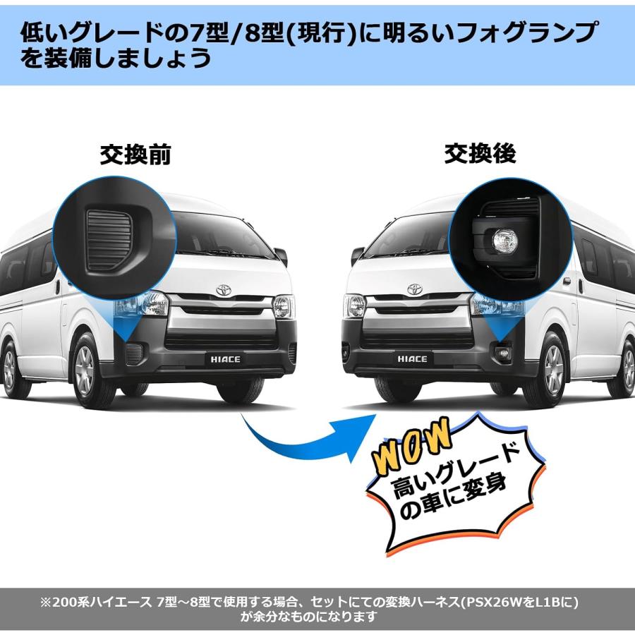 ハイエース 200系 led フォグランプ ユニット レジアスエース 4型 5型