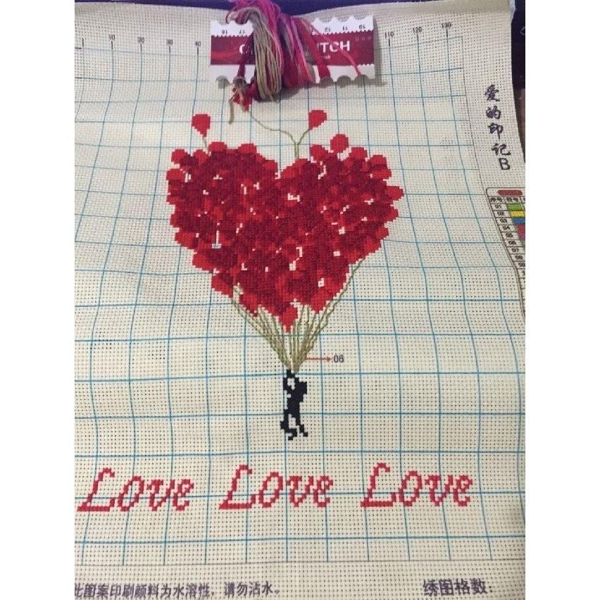 クロスステッチ 刺繍キット 3枚セット ハート かわいい 初心者 図案印刷 簡単 手芸キット 指ぬき 糸通し付き 家装飾品 リビングルーム 壁飾り刺繍 インテリア Cxy03 三四郎市場 通販 Yahoo ショッピング