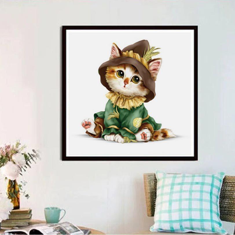 ダイヤモンドアート ダイヤモンドキット 初心者 可愛い猫 猫ちゃん DIY