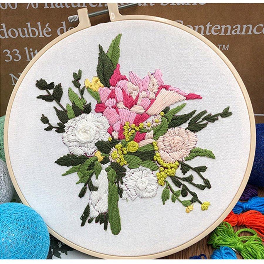 クロスステッチキット 刺繍 キット 花 立体的な花柄 女性に クロスステッチキット 刺繍 キット 花 立体的な花柄 女性に