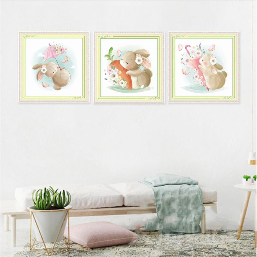 買い誠実 クロスステッチ キット 動物刺繍 ウサギ 人参 傘 図案 初心者 簡単 北欧 おしゃれ かわいい 壁アート 壁装飾 部屋飾り 飾り 三四郎市場 Heartlandgolfpark Com