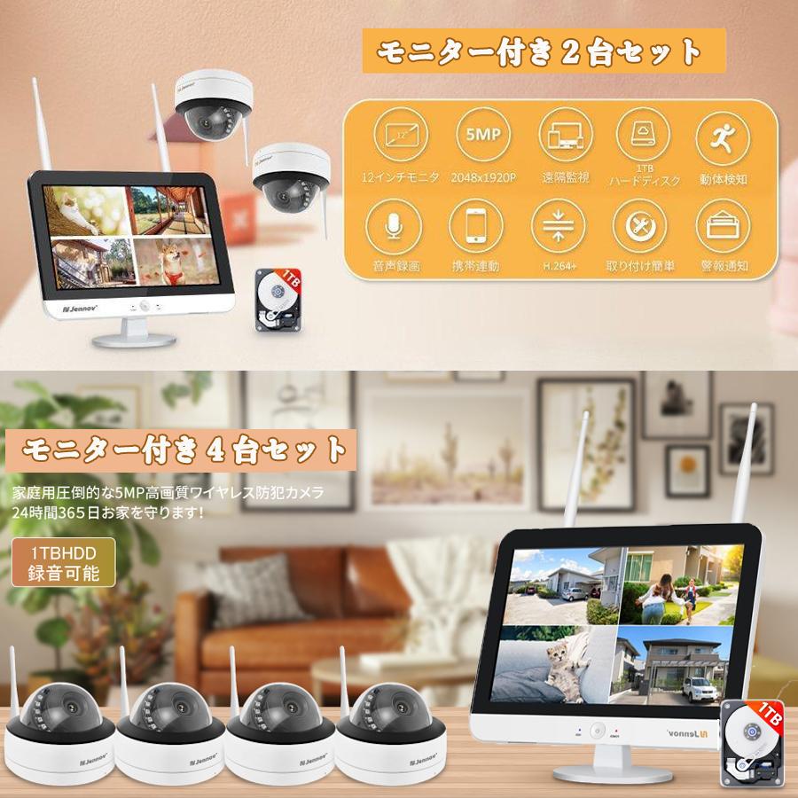 防犯カメラ WIFI 1TB HDD 1920P モニター付 ワイヤレス | www.tspea.org
