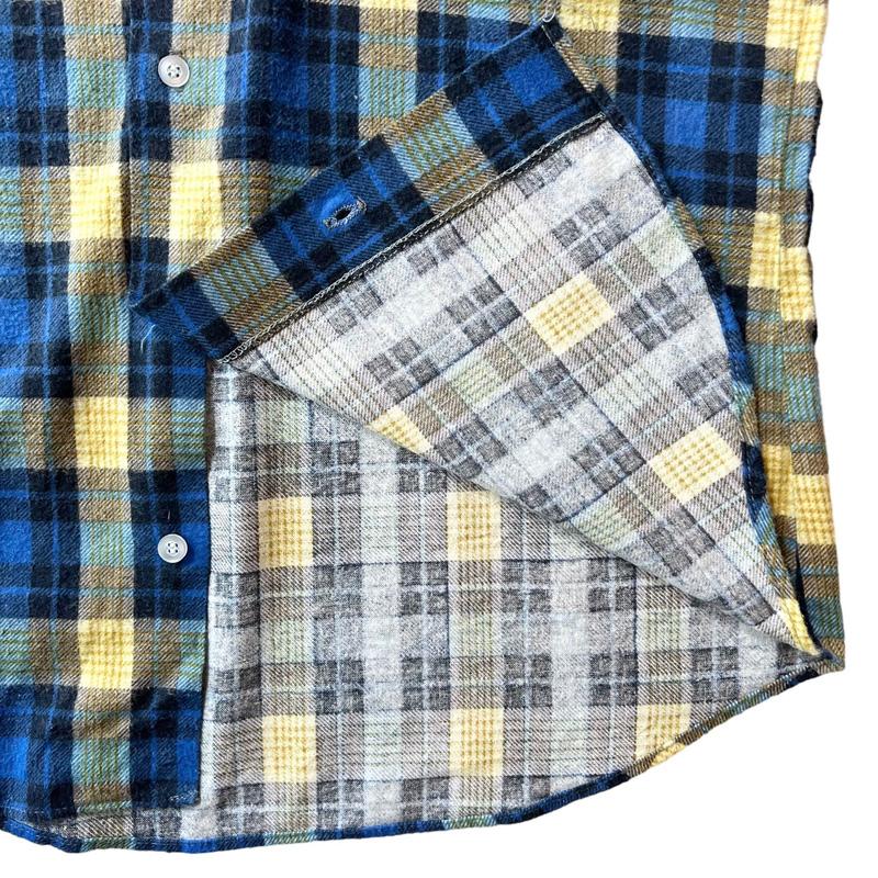 80s SEARS Sportswear チェック 長袖 プリント フランネル 80s SEARS Sportswear チェック 長袖 プリント フランネル