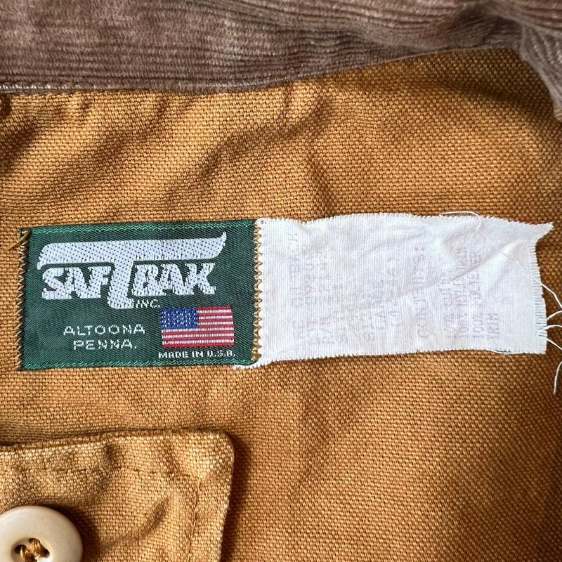 80s USA製 SAFTBAK ダック 切替 ハンティング ジャケット L / 80 80s USA製 SAFTBAK ダック 切替 ハンティング ジャケット L / 80