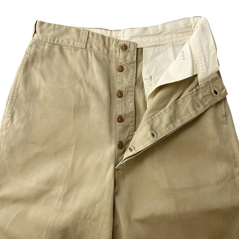 50s U.S.ARMY 米軍実物 コットン チノ パンツ 31 33 / 50年代 