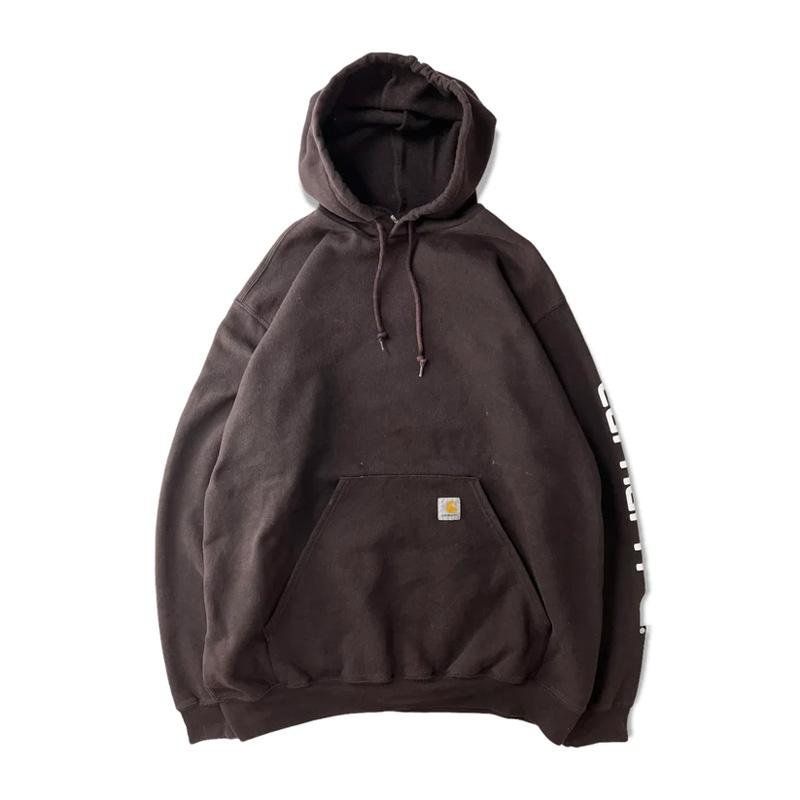 Carhartt CARHARTT 袖プリント スウェット フード パーカー XL 