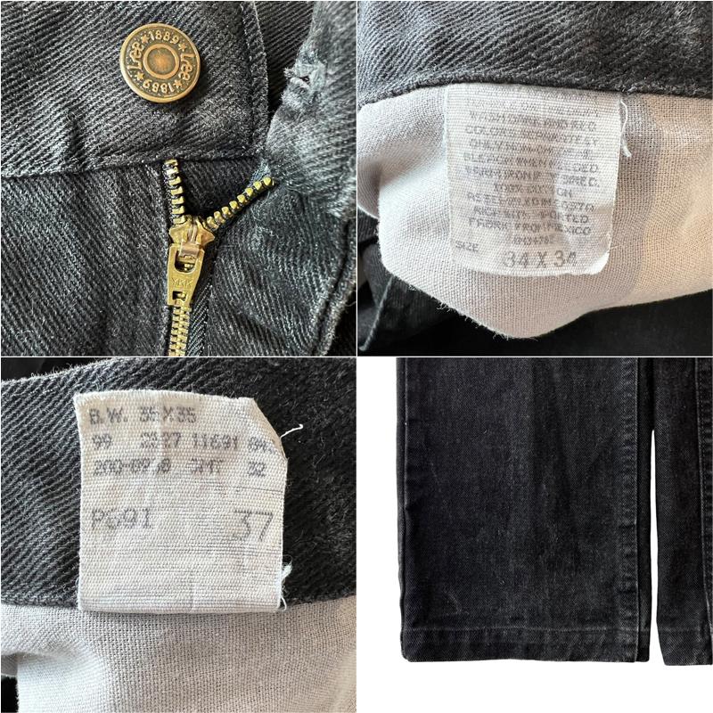 Lee 00s メキシコ製 200-8908 ブラック デニム パンツ 34 / 00 Lee 00s メキシコ製 200-8908 ブラック デニム パンツ 34 / 00