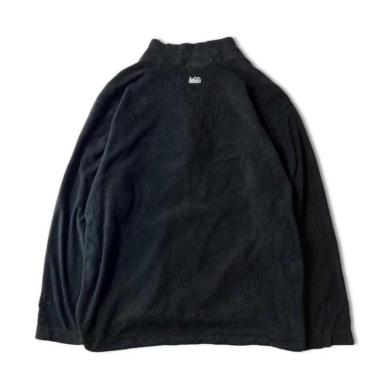 90s REI ハーフジップ プルオーバー POLARTEC フリース トップ XL 黒 