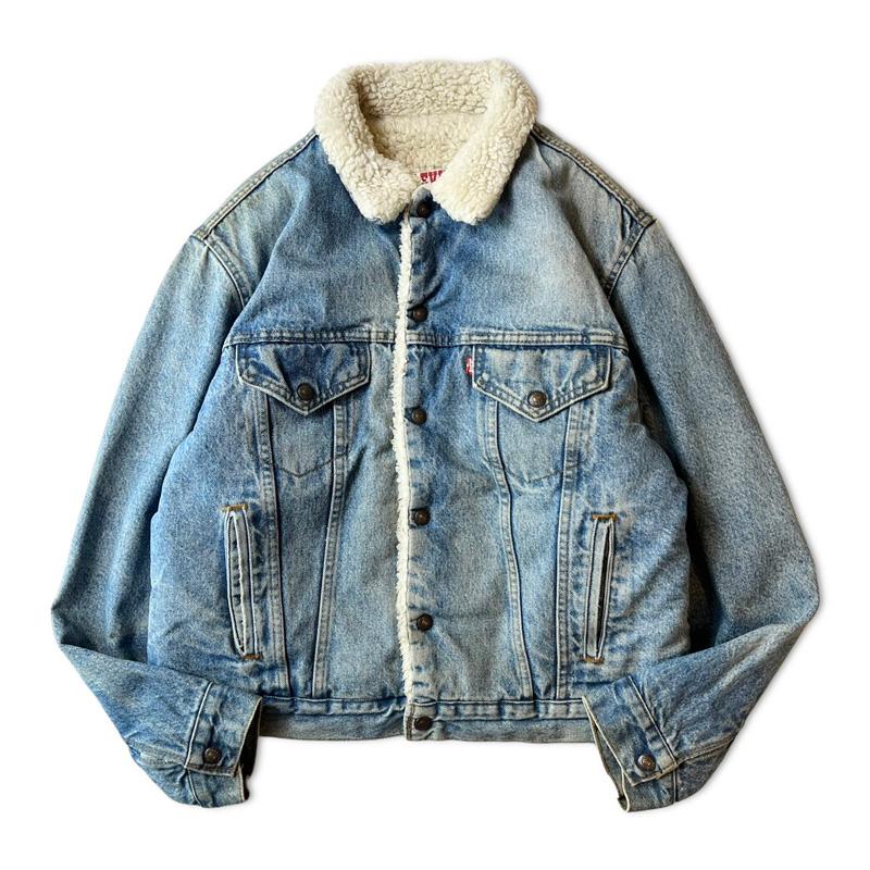 80s USA製 Levis 70606 0211 ボア ライナー デニム ジャケット 42 / 80