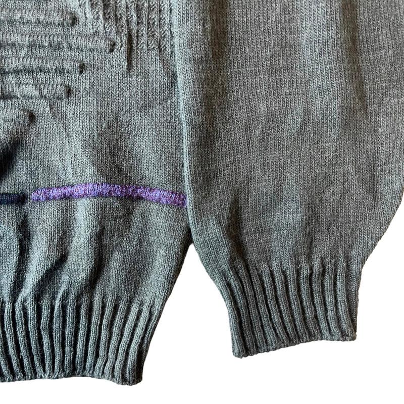 LONDONFOG 80s USA製 LONDON FOG 総柄 長袖 アクリル ニット LONDONFOG 80s USA製 LONDON FOG 総柄 長袖 アクリル ニット