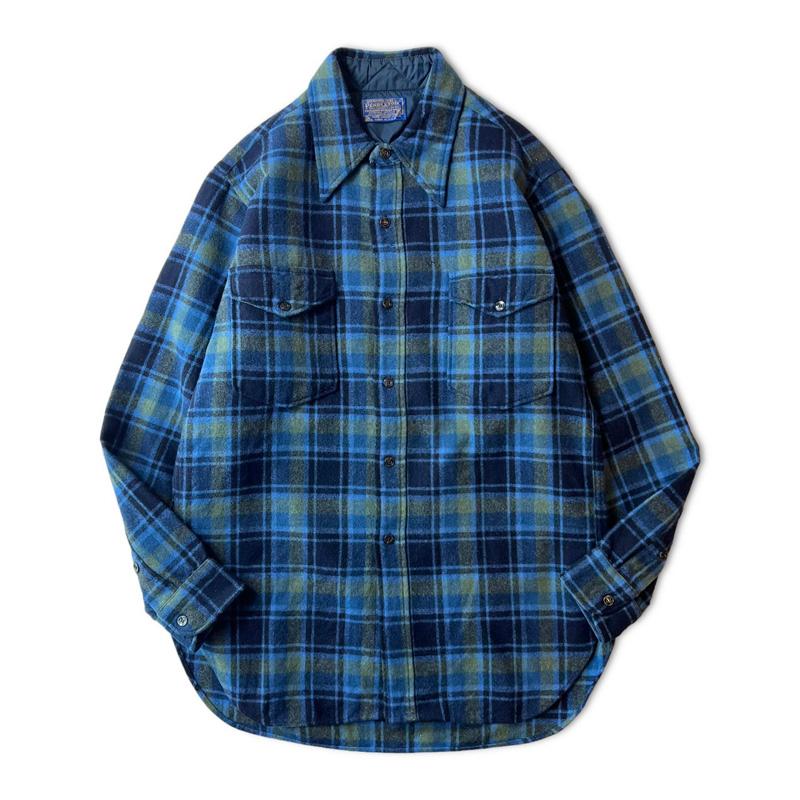 PENDLETON 70s USA製 Pendleton チェック 長袖 ウール シャツ 16 PENDLETON 70s USA製 Pendleton チェック 長袖 ウール シャツ 16
