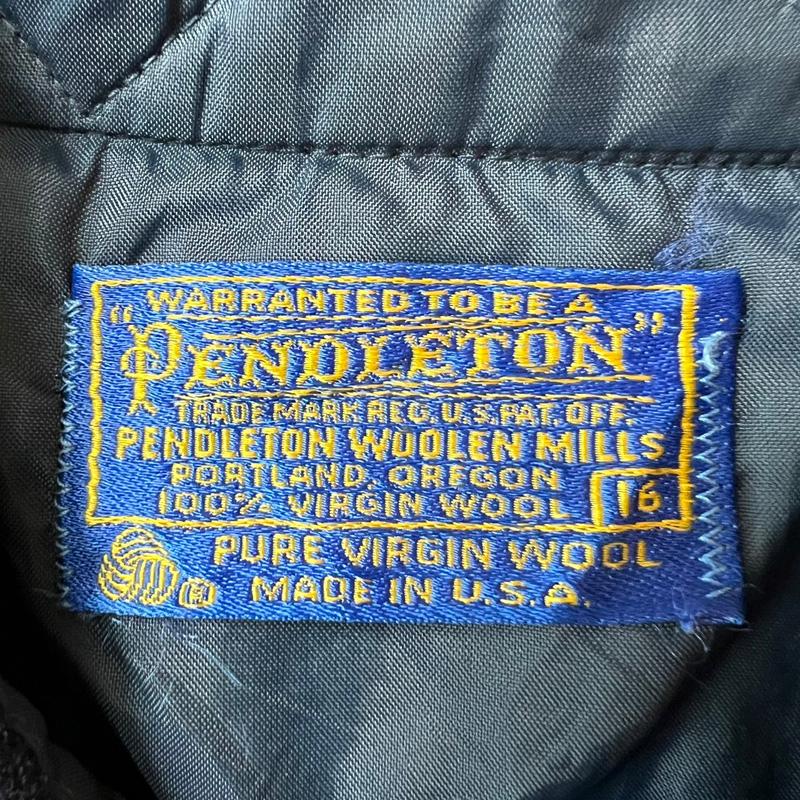 PENDLETON 70s USA製 Pendleton チェック 長袖 ウール シャツ 16 PENDLETON 70s USA製 Pendleton チェック 長袖 ウール シャツ 16