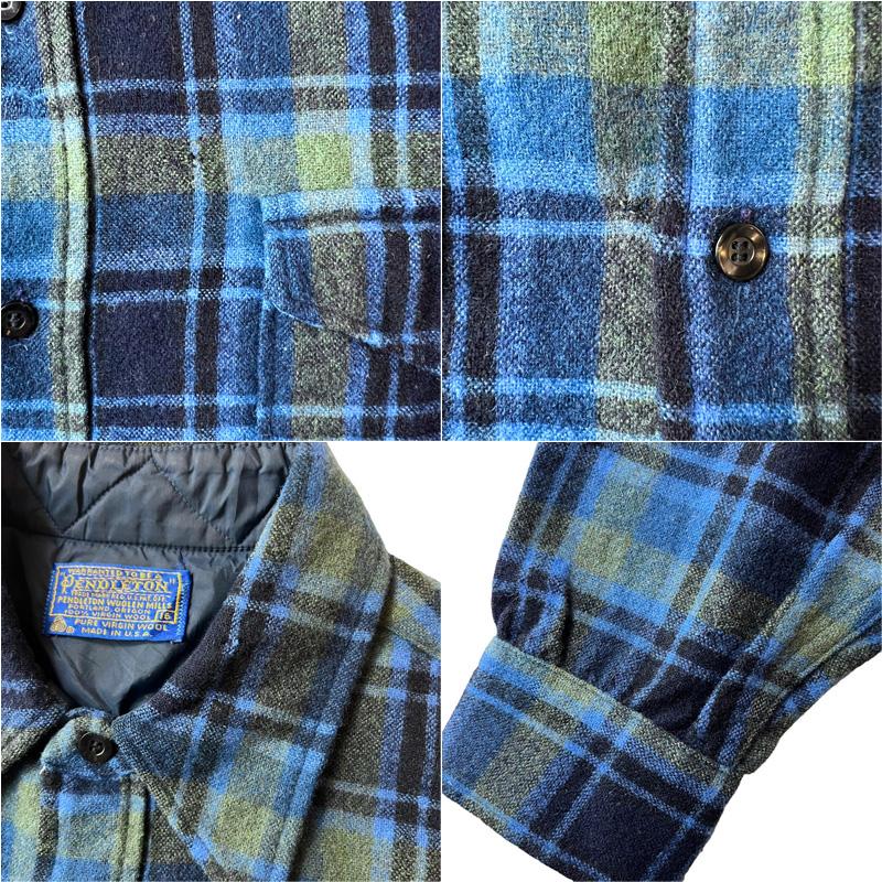 PENDLETON 70s USA製 Pendleton チェック 長袖 ウール シャツ 16 PENDLETON 70s USA製 Pendleton チェック 長袖 ウール シャツ 16