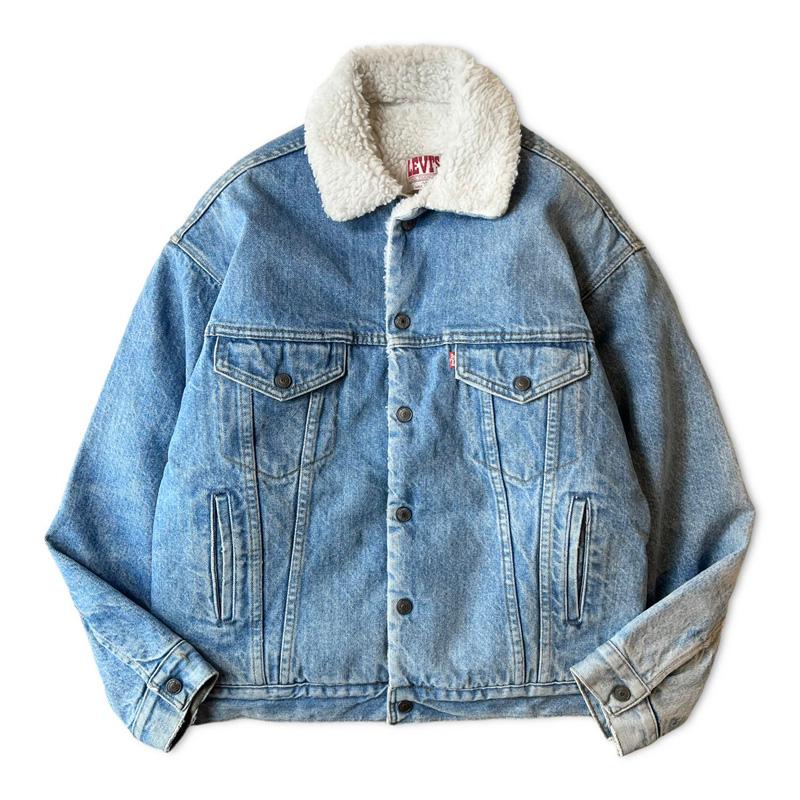 80s USA製 Levis 70609 0214 ボア ライナー デニム ジャケット 42 / 80