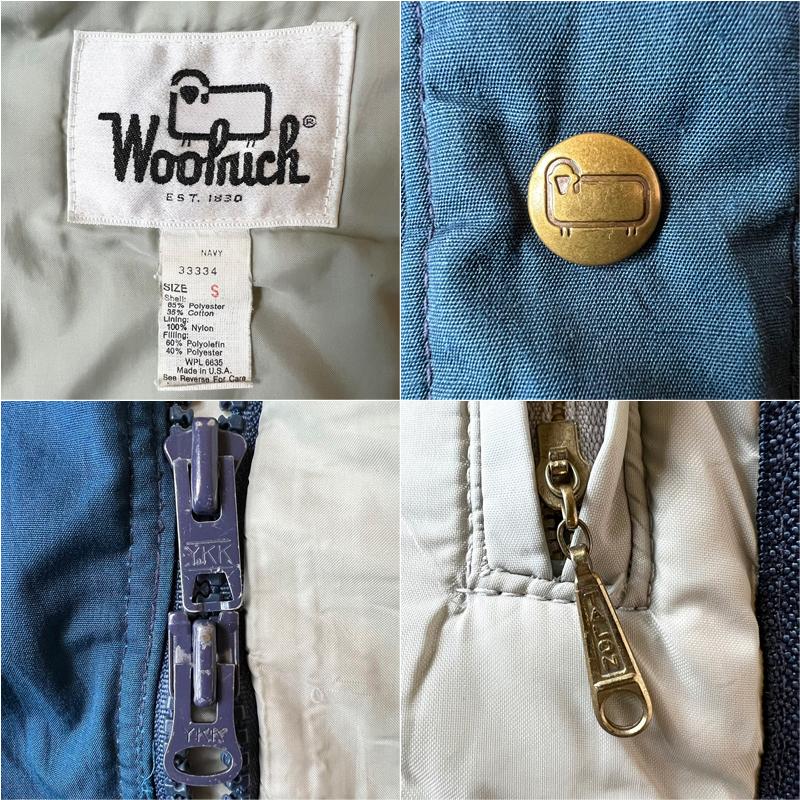 70s USA製 白タグ Woolrich 中綿 マウンテン ジャケット S / 70