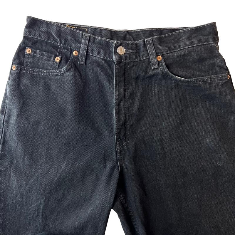 00s Levis 512 ブラック デニム パンツ L / 00年代 メキシコ製 オールド リーバイス ジーンズ ジーパン 黒 スリムフィット｜34com｜02