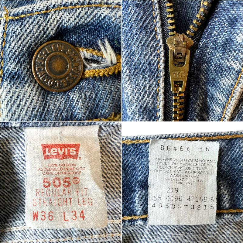 Levi's 90s Levis 505 デニム パンツ 36 34 / 90年代 メキシコ製 Levi's 90s Levis 505 デニム パンツ 36 34 / 90年代 メキシコ製