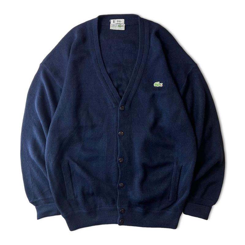 LACOSTE 80s スペイン製 アクリル ニット カーディガン / 80年代 