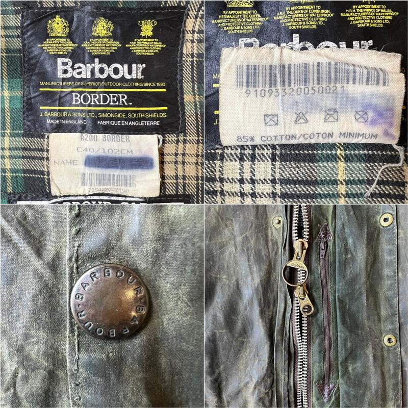 Barbour 90s 英国製 BORDER オイルド ジャケット 40 / 90年代 Barbour 90s 英国製 BORDER オイルド ジャケット 40 / 90年代