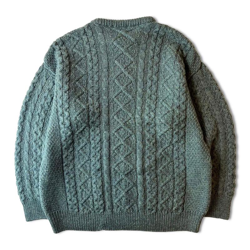 アイルランド製 CIAOUKNIT メリノ ウール フィッシャーマン ニット 