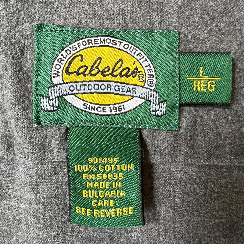 90s Cabelas コットン シャモア クロス 長袖 シャツ L / 90年代 90s Cabelas コットン シャモア クロス 長袖 シャツ L / 90年代