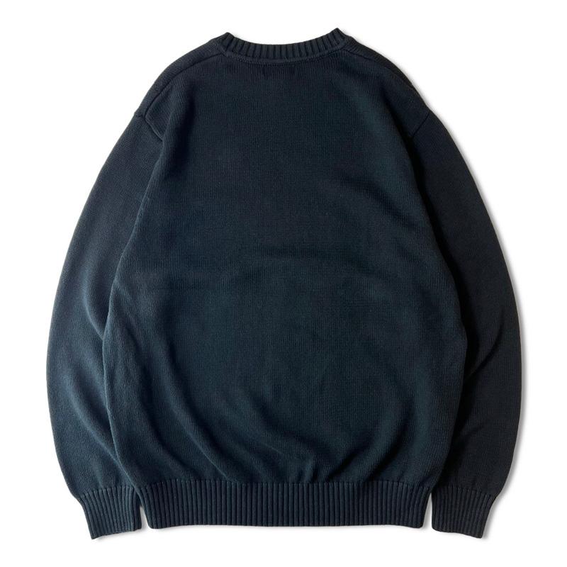 DOCKERS 00s ダイヤ柄 コットン ニット セーター XL 黒 / 00年代 