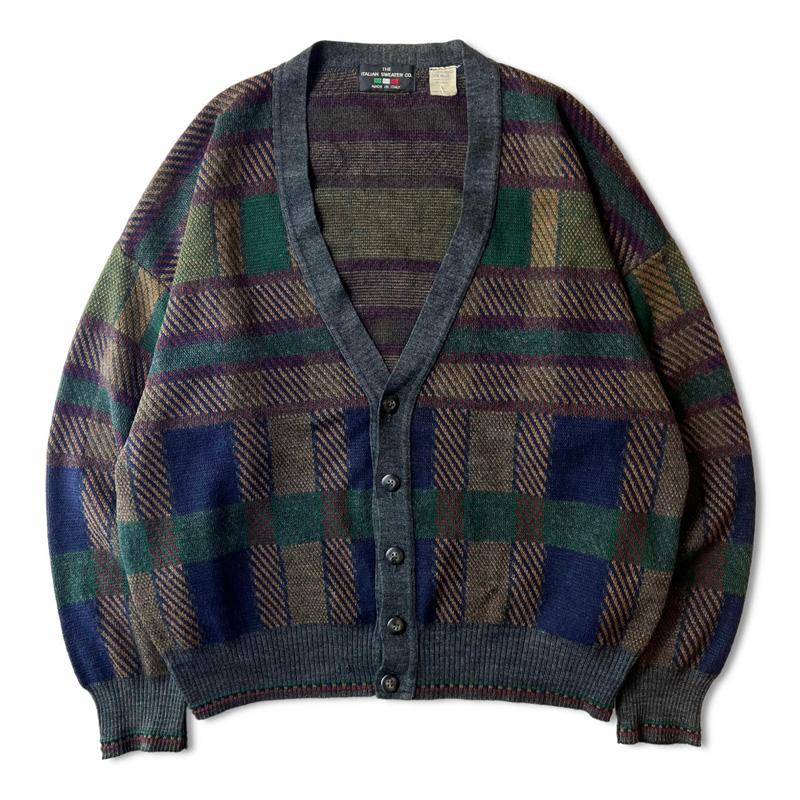 90s イタリア製 THE ITALIAN SWEATER CO 総柄 アクリル ウール 90s イタリア製 THE ITALIAN SWEATER CO 総柄 アクリル ウール