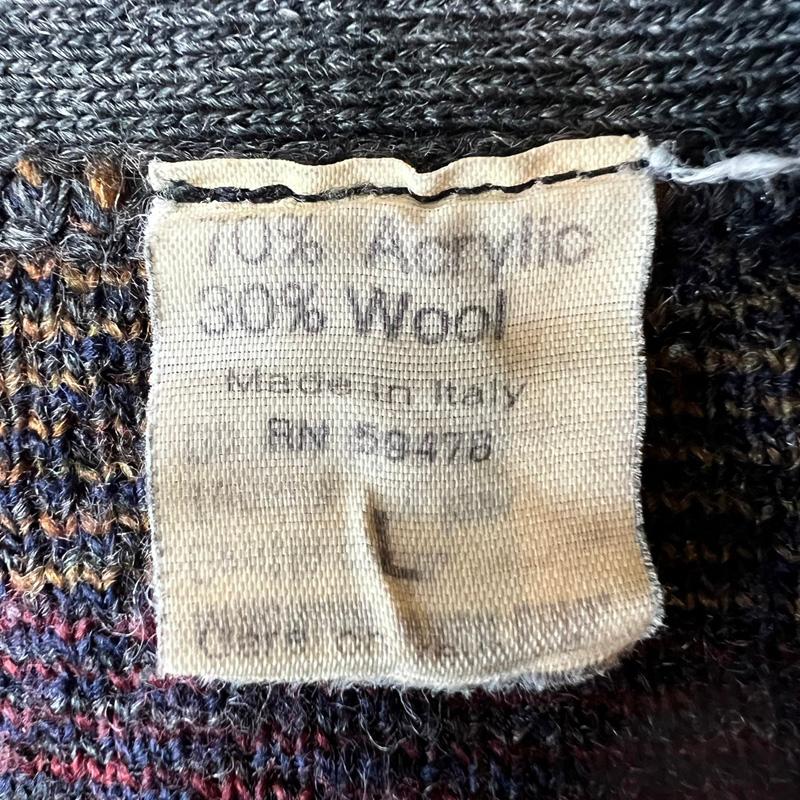 90s イタリア製 THE ITALIAN SWEATER CO 総柄 アクリル ウール 90s イタリア製 THE ITALIAN SWEATER CO 総柄 アクリル ウール