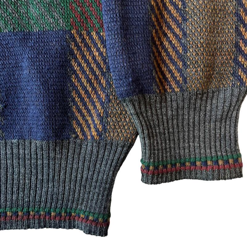90s イタリア製 THE ITALIAN SWEATER CO 総柄 アクリル ウール 90s イタリア製 THE ITALIAN SWEATER CO 総柄 アクリル ウール