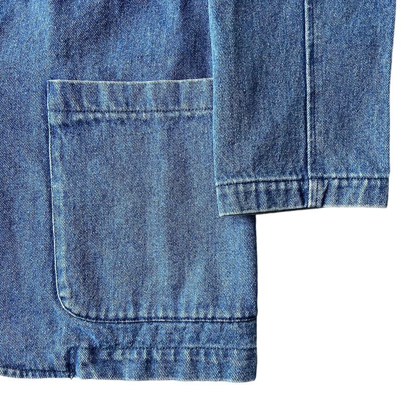 Eddie Bauer 80s 黒タグ デニム テーラード ジャケット S / 80 Eddie Bauer 80s 黒タグ デニム テーラード ジャケット S / 80
