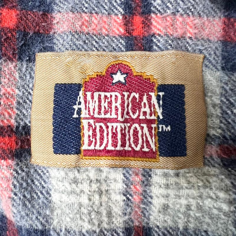 80s USA製 AMERICAN EDITION チェック プリント フランネル 80s USA製 AMERICAN EDITION チェック プリント フランネル