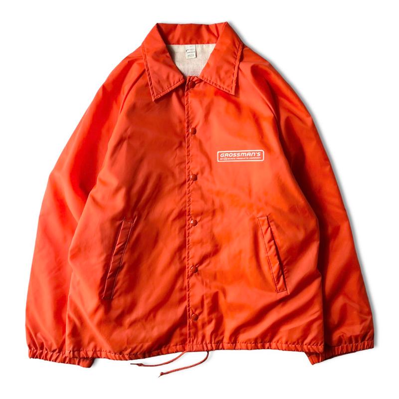 80s USA製 ライナー付き 企業ロゴ プリント ナイロン コーチ  