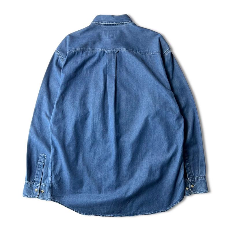 DOCKERS 濃紺 90s コットン デニム ボタンダウン シャツ S / 90 DOCKERS 濃紺 90s コットン デニム ボタンダウン シャツ S / 90